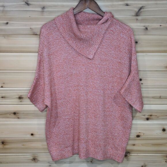 CAbi #3011 Foldover Pullover Sweater in Turmeric Fleck size Small - Picture 2 of 10